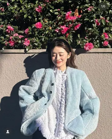 Bibiy LYATAILOREDJACKET 스카이블루 퍼