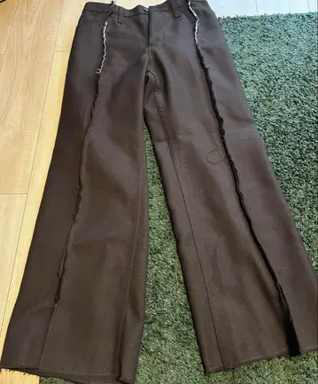 랭글러 프린지 플레어 팬츠 브라운