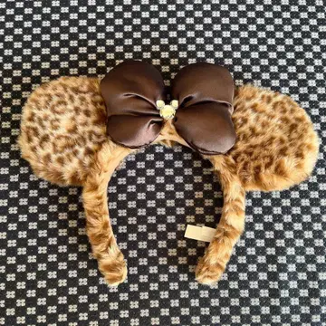 디즈니 레오파드 무늬 귀 머리띠