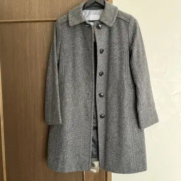 그레이 울 혼방 버튼 코트 매킨토시 철학