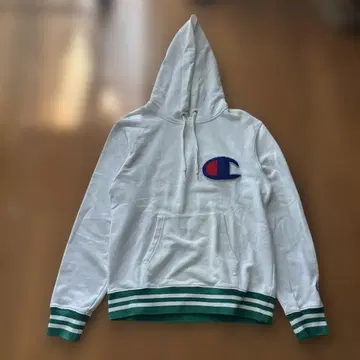 Champion 후드 부착 후드티 화이트