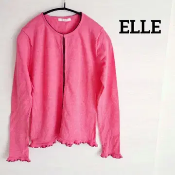 엘르 ELLE 가디건 T셔츠 앙상블 멜로우 핑크 x 퍼플