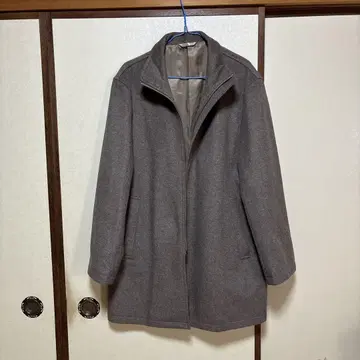 Caskmere 그레이 코트 울 혼방