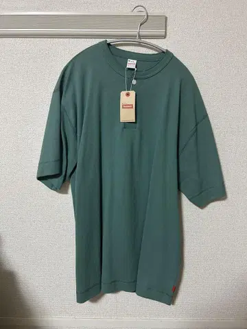 Healthknit XL 헨리넥 T셔츠 그린