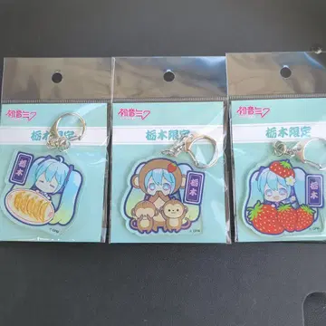 지역 한정 하츠네 미쿠 아크릴 키링 도치기 한정판 세트