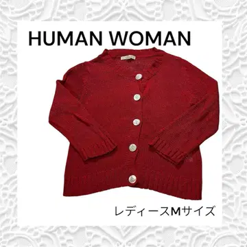 HUMAN WOMAN 코튼 100% 니트 가디건 썸머 니트 7부 소매