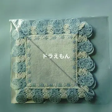 미개봉 새상품 근자와 레이스 타월 손수건 도라에몽 블루