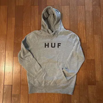 HUF 로고 후드티 L 그레이 후디 맨투맨