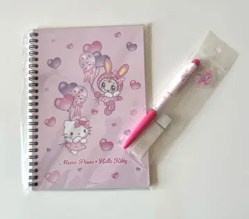 메조피아노 x 헬로키티 베리에짱 팝업 링 노트 볼펜 세트