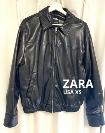[ 새상품급 ] [ ZARA ] 페이크 레더 오버 사이즈 자켓