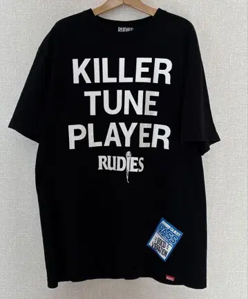 RUDIES 락 T셔츠 XL 블랙