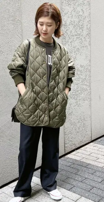 Pe 퀼팅 BZ 카키 38 Spick &span