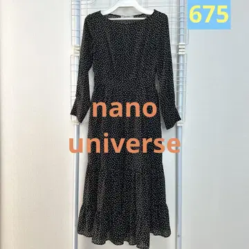 nano universe 도트 무늬 롱 원피스
