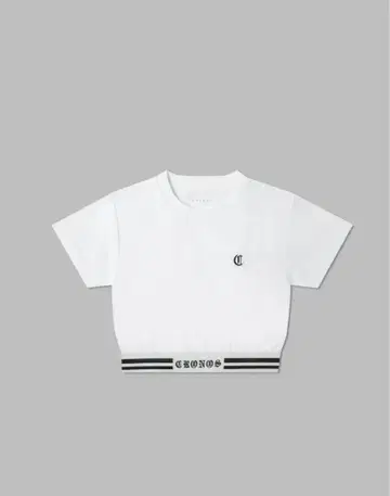 CRONOS 크롭 T셔츠 화이트