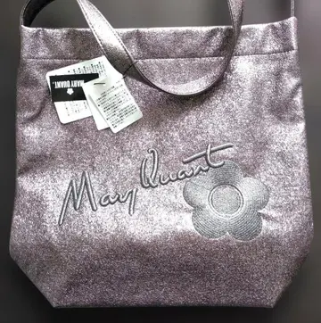 Mary Quant 글리터 실버 토트백