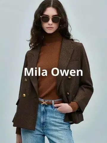 [ Mila Owen ] 터틀넥 리브 니트탑
