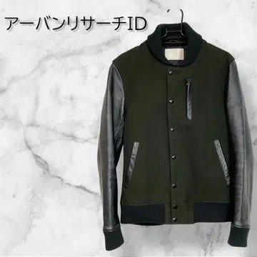 URBAN RESEARCH iD 바시티 자켓 M 카키 x 블랙