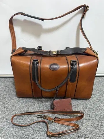 가죽 보스턴 백 브라운 천연 가죽 Western Leather LANDY