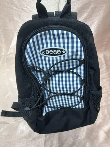 한국 인기 aeae 체크 무늬 백팩