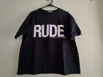 RUDE GALLERY 빅 실루엣 T셔츠 블랙 화이트 프린트