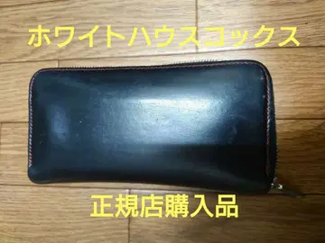 정가 60000 화이트하우스콕스 지퍼 월렛 블랙 x 레드