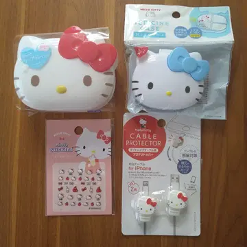 Hello Kitty 비누 받침 케이블 프로텍터 네일 스티커