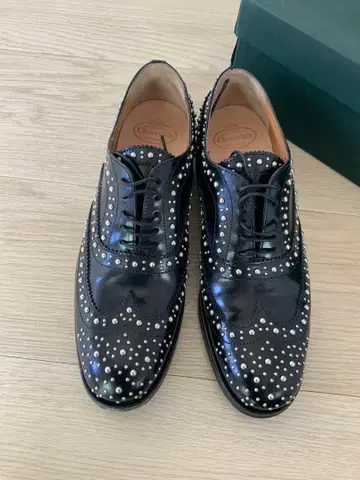 미사용에 가까운 Church's 처치 BURWOOD 스터드 36 23cm