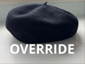 OVERRIDE 블랙 울 베레모