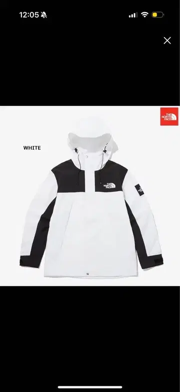 THE NORTH FACE 한국 한정판 마운틴 파카 화이트/블랙