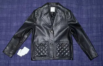 SANDRO 라무 가죽 자켓 사이즈 38 블랙