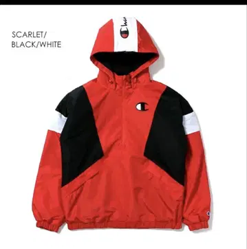 Champion 나일론 자켓 스칼렛/블랙/화이트