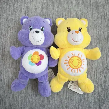 케어베어 CareBears 봉제 인형 보라색 옐로우 컬러