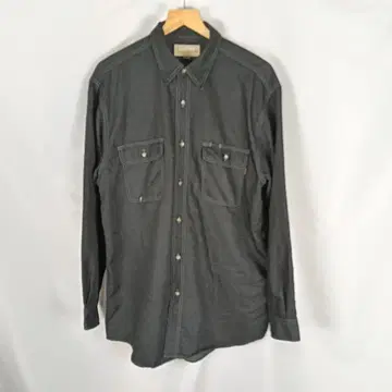 BOBSON 헤링본 긴팔 셔츠 XL 블랙 B3739