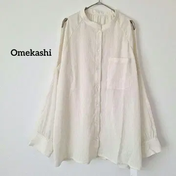 Omekashi 요우류우 숄더 슬릿 셔츠