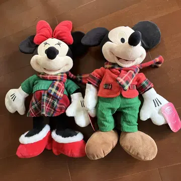 미키 미니 봉제 인형 2012 Xmas 디즈니 스토어