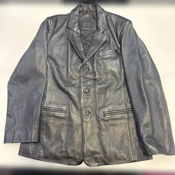 JIM & MARYLOU 가죽 자켓 카 코트 블랙