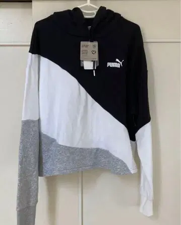 택 포함 미사용 새상품 Puma 컬러 블록 후드 후드티 XL