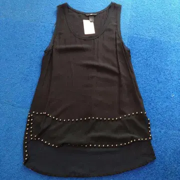 H&M 블랙 슬리브리스 튜닉 US 4