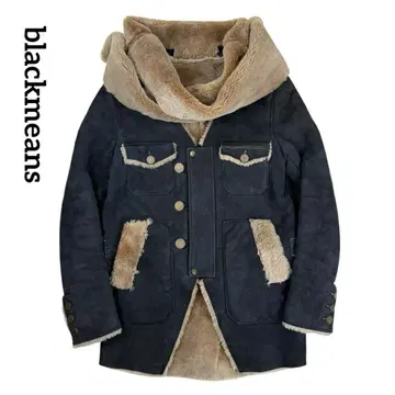 blackmeans 블랙 무스탕 코트 무스탕 자켓 양가죽