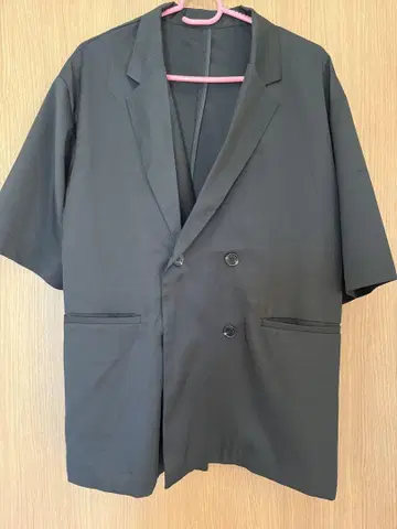 Aunt Marie's 린넨 라이크 하프 슬리브 자켓