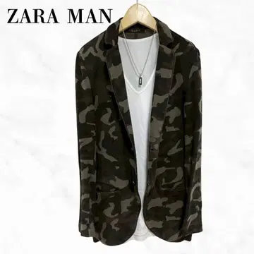ZARA MAN 테일러드 자켓 카모 패턴 자켓