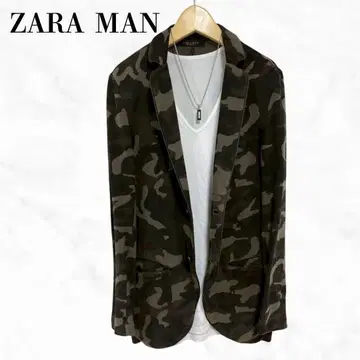 ZARA MAN 테일러드 자켓 카모 패턴 자켓