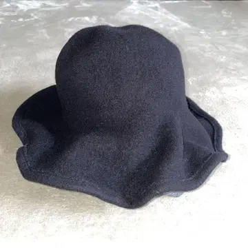 SCHA 블랙 울 펠트 스트로우 햇