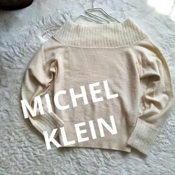 MICHEL KLEIN 아이보리 오프숄더 긴팔 니트 미쉘클랑