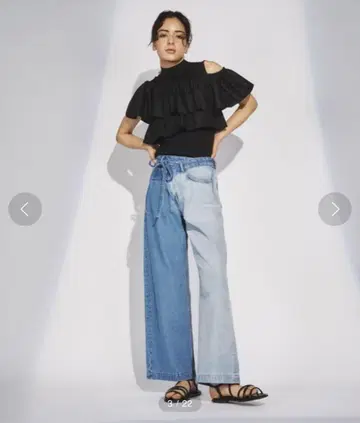Diagram 그라데이션 와이드 데님 팬츠