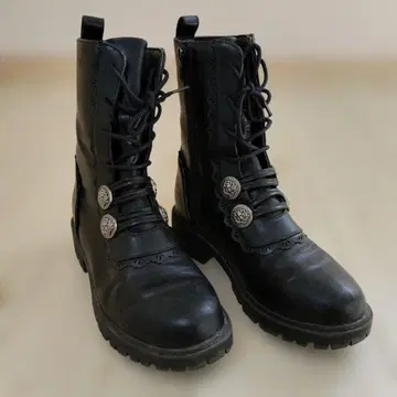나폴레옹 레이스업 부츠 블랙 S