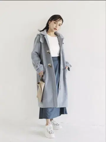 COHINA 스탠다드 더플 코트 블루
