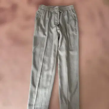 블루 그레이 슬랙스 팬츠 허리밴딩