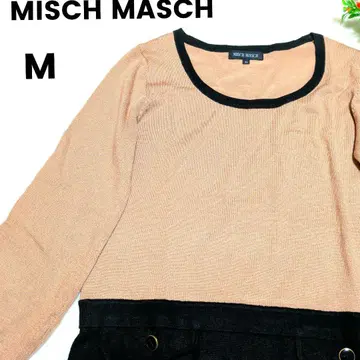 [새상품급] MISCH MASCH 도킹 원피스 긴팔 니트 무릎 기장 M