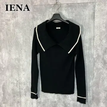 IENA 파인 울 숄카라 리브 풀오버